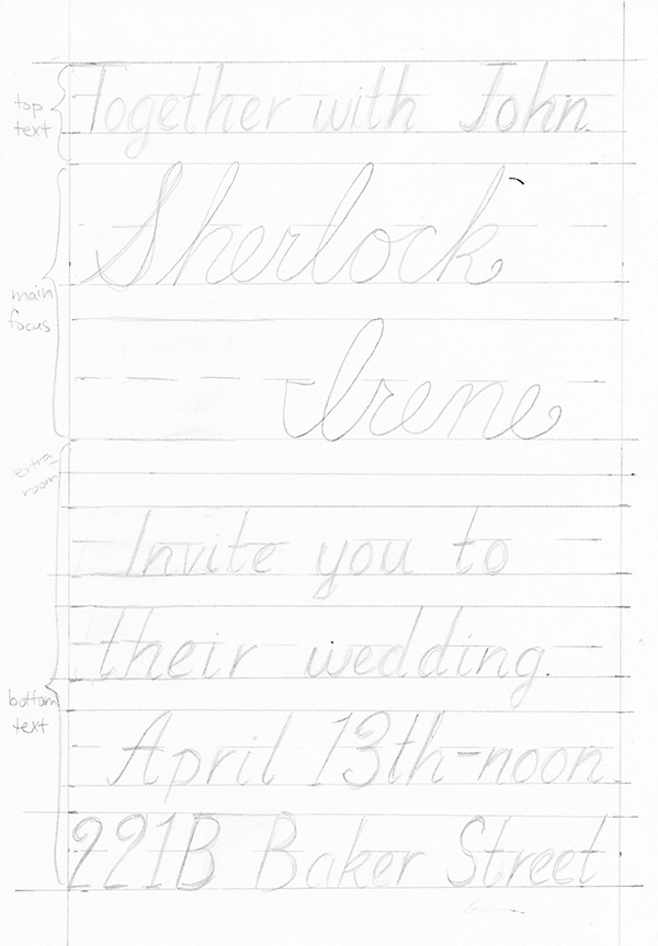 pencil in focus letters